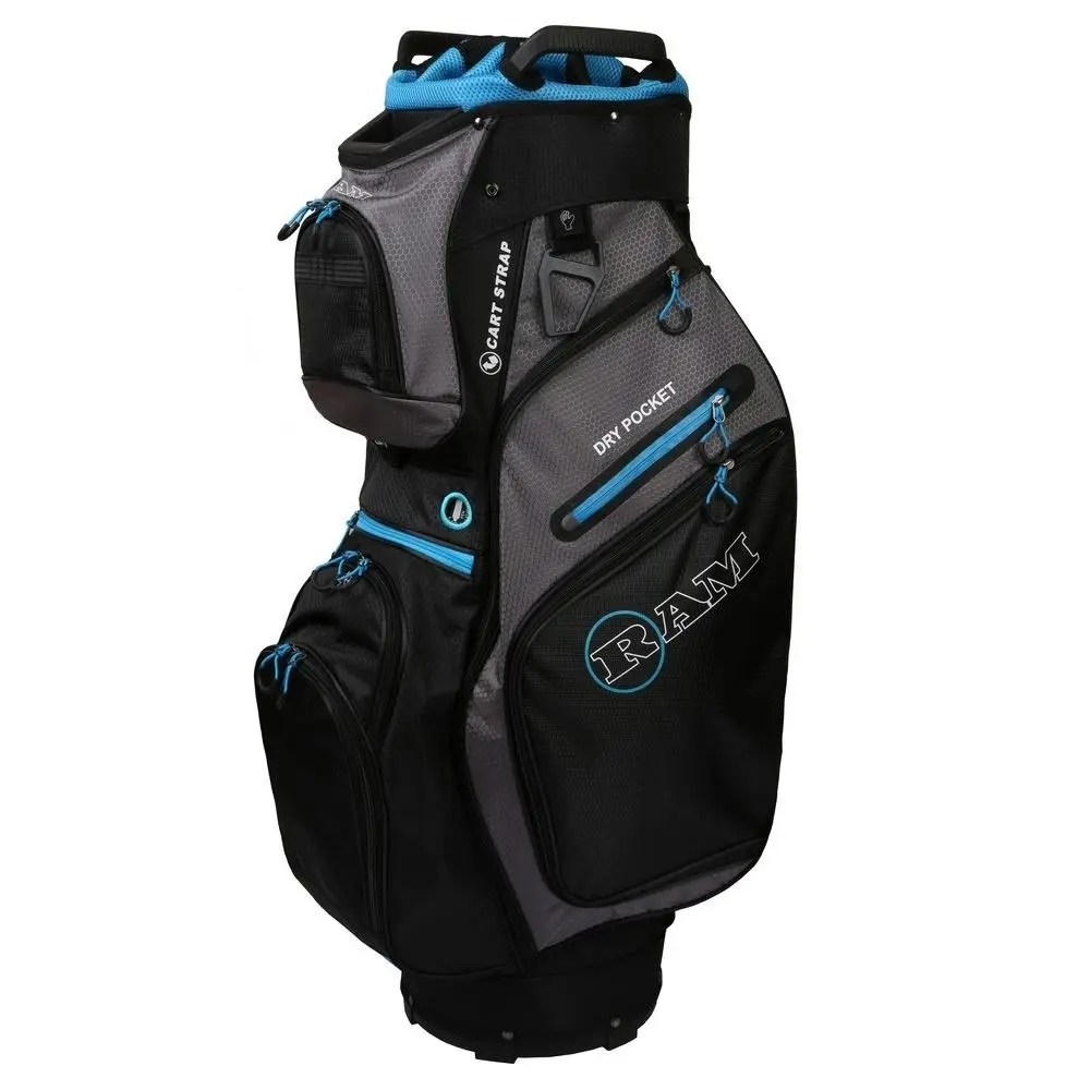 RAM Golf FX Deluxe Golf Cart Bag with 14 Way Divider Top