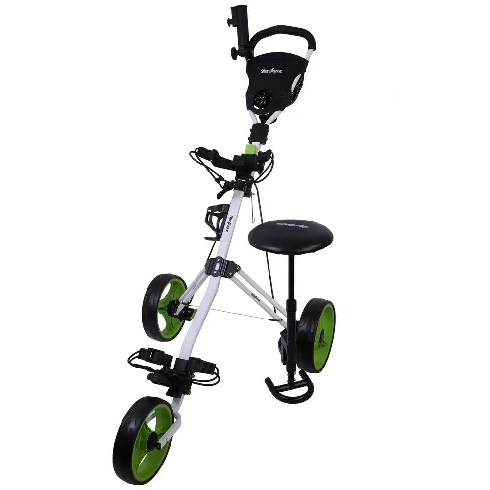 MacGregor Golf X-TREME 3 Wheel Push/Pull Golf Buggy/Trolley/Cart/Trundler W Seat