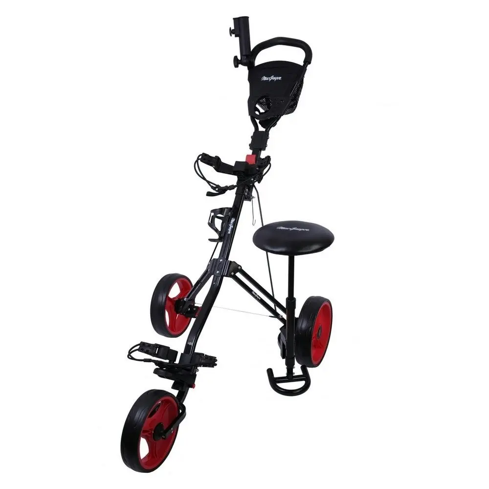 MacGregor Golf X-TREME 3 Wheel Push/Pull Golf Buggy/Trolley/Cart/Trundler W Seat