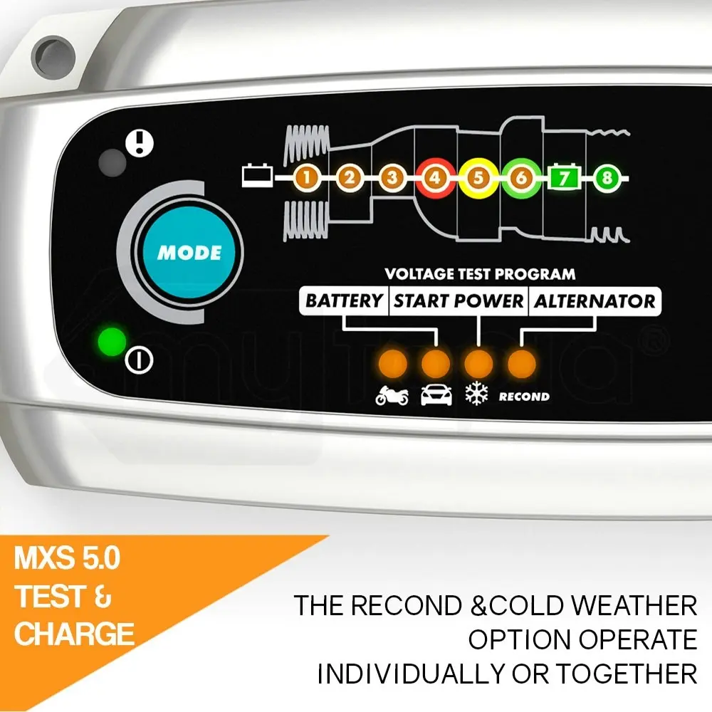 CTEK MXS 5.0 Test and Charge Battery Charger 12V 5Amp Deep Cycle AGM Bumper Case