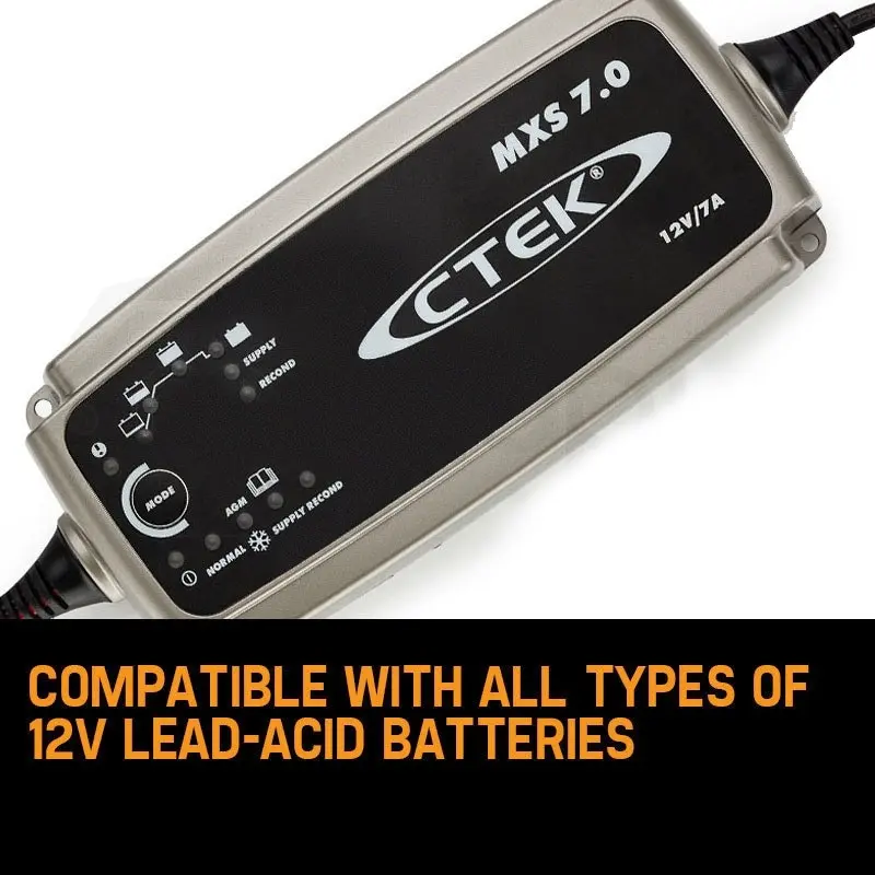 CTEK MXS 7.0 12V Smart Battery Charger 7Amp Car Boat 4WD Caravan Gel AGM