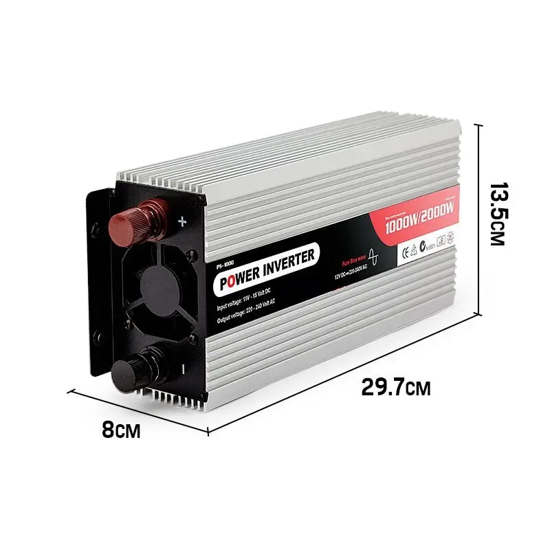 Genpower Pure Sine Wave 1000W/2000W 12V/240V Power Inverter Caravan Boat CarPlug