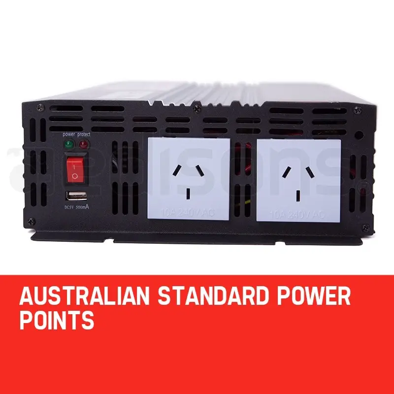 Genpower 2500W/5000W Pure Sine Wave Power Inverter 12V/240V Caravan Boat CarPlug