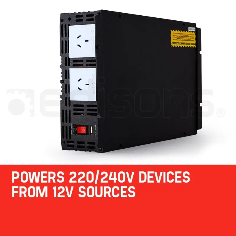 Genpower 2500W/5000W Pure Sine Wave Power Inverter 12V/240V Caravan Boat CarPlug