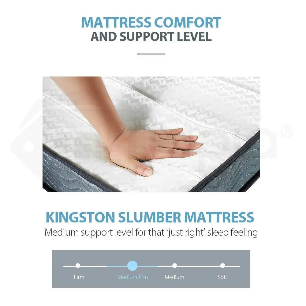 Kingston Slumber Single Mattress Bed Size Bonnell Inner Spring Coil Matresses Bedding Firm Foam 16CM