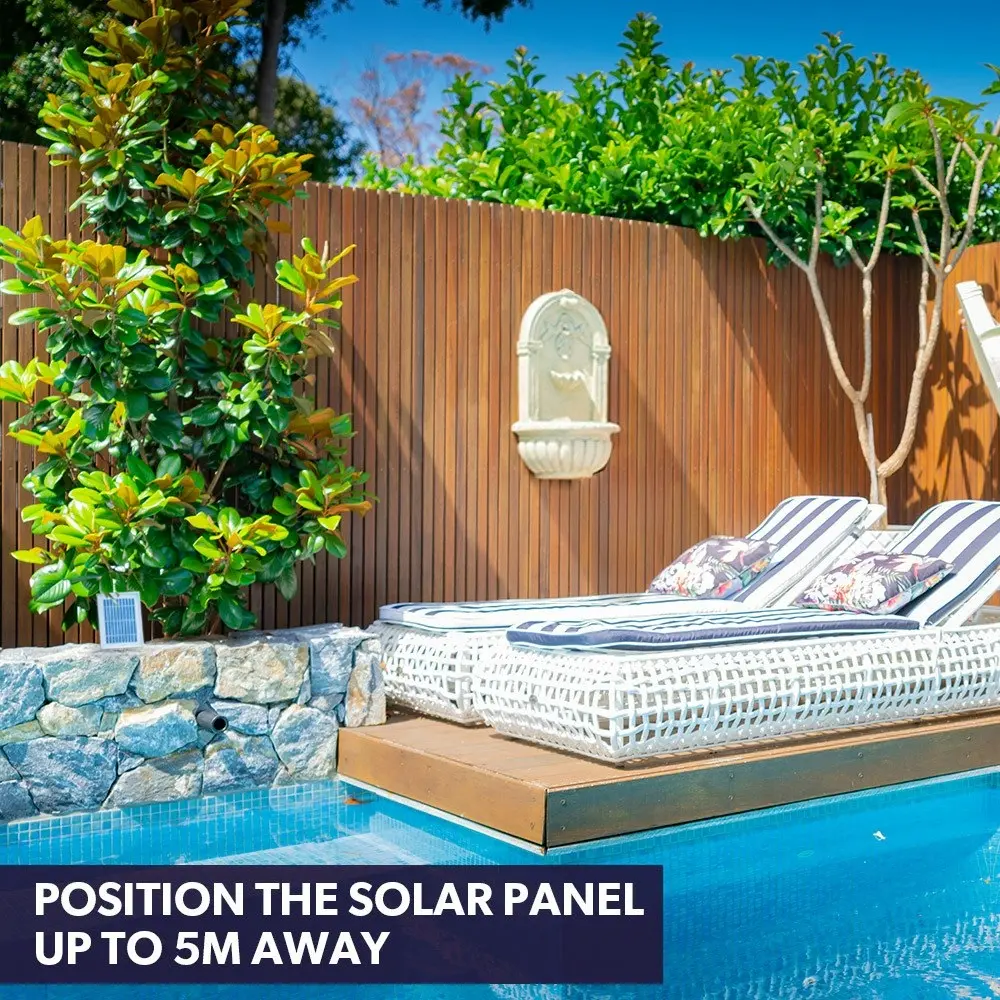 Protege Classic Solar Powered Water Feature Fountain, Wall Mount or Freestanding with Lighting