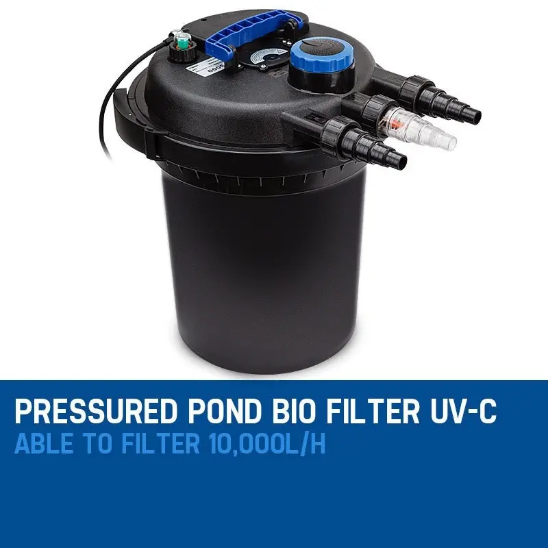 Protege Aquarium Pond External Canister Pressure Filter Aqua Fish Tank Water UV Light 10000 L/H