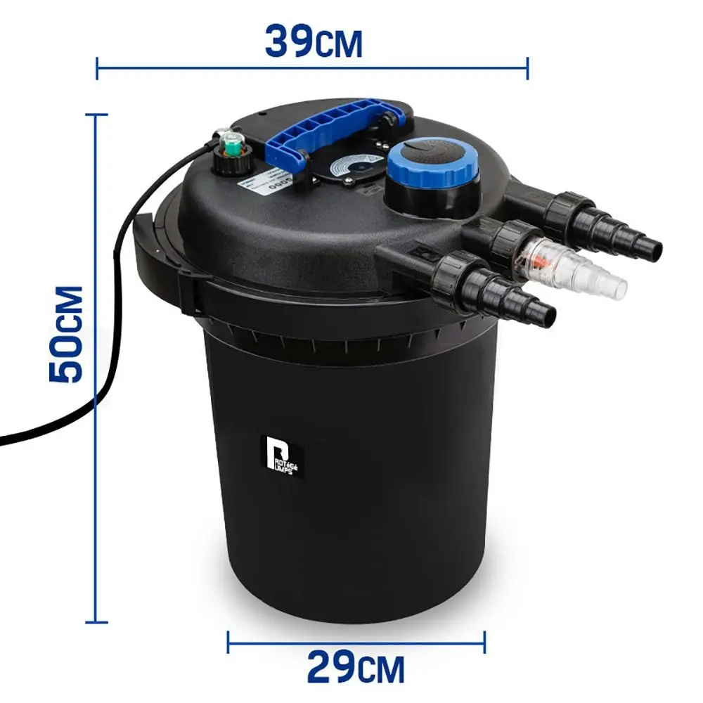 Protege Aquarium Pond External Canister Pressure Filter Aqua Fish Tank Water UV Light 10000 L/H