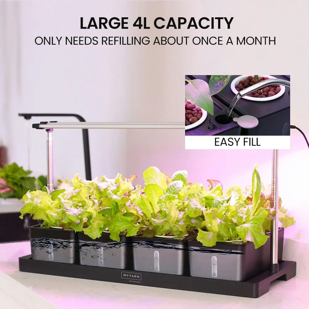 PlantCraft 20 Pod Indoor Hydroponic Growing System, with Water Level Window & Pump