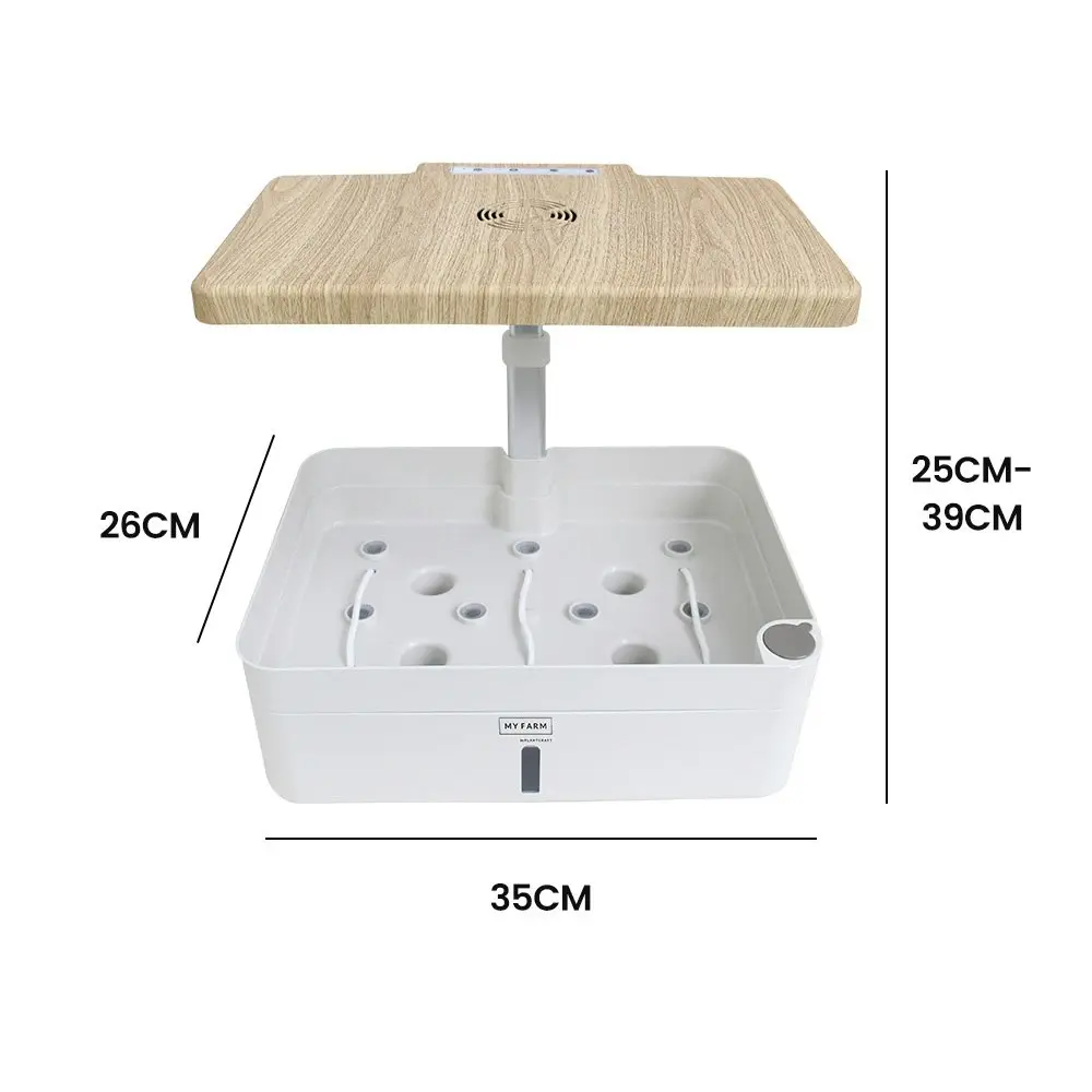 PlantCraft 12 Pod Indoor Hydroponic Growing System, with Water Level Window & Pump, White