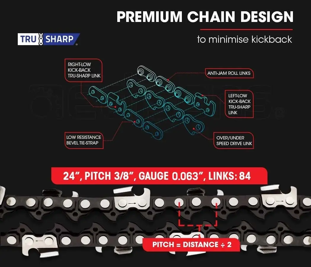 Baumr-AG Petrol Commercial Chainsaw 24 Inch Bar E-Start Chain Saw Top Handle Pruning