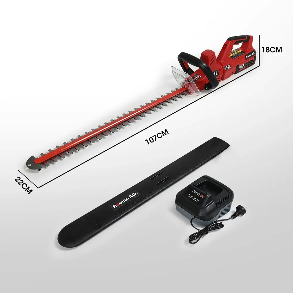 Baumr-AG 40V 63cm Cordless Electric Hedge Trimmer Kit, with Battery and Fast Charger