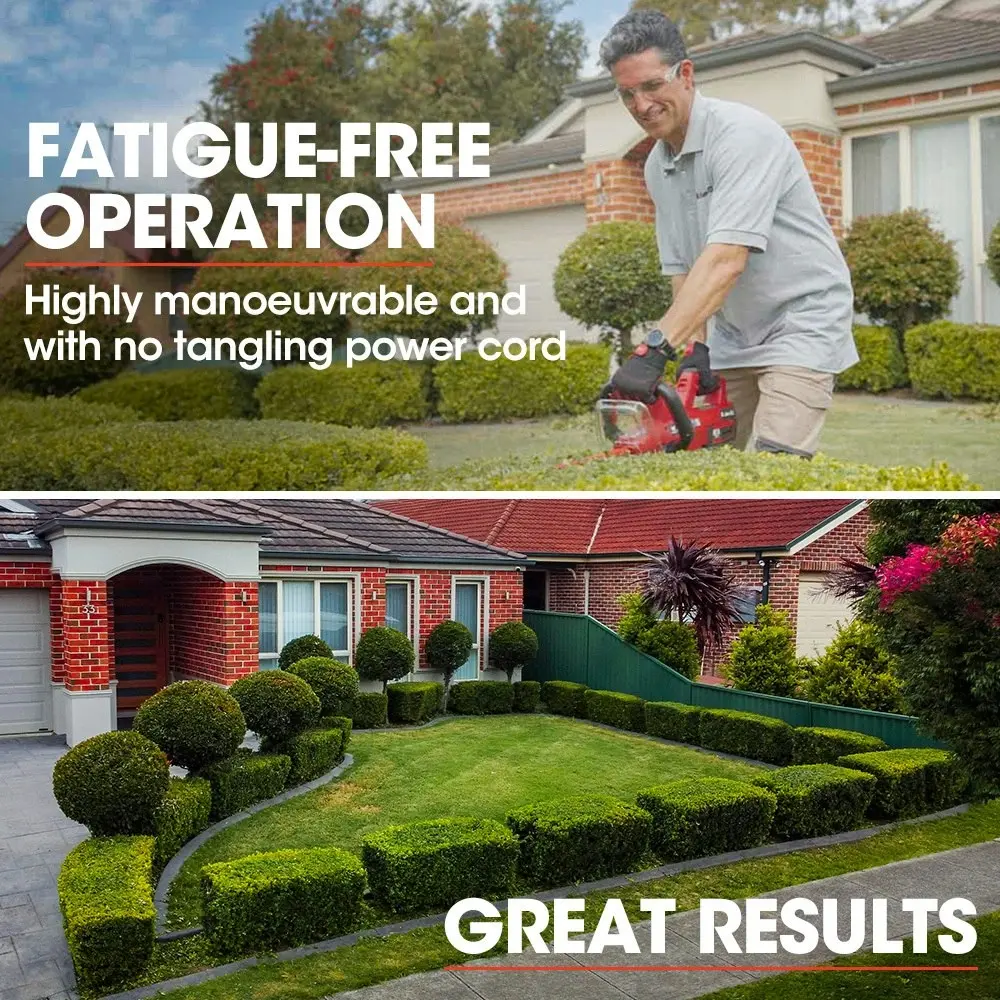 Baumr-AG 40V 63cm Cordless Electric Hedge Trimmer Kit, with Battery and Fast Charger