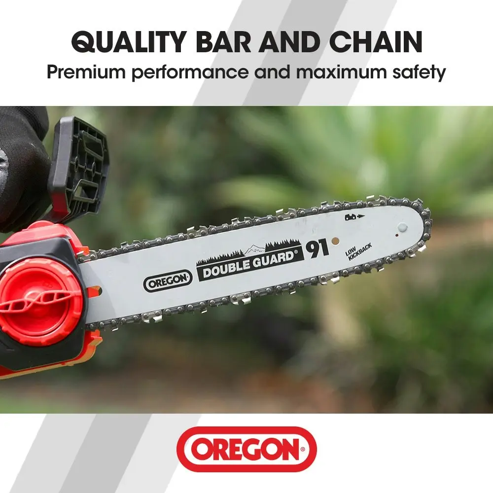 Baumr-AG 20V 12 Inch Electric Cordless Chainsaw 4Ah Lithium Battery Pruner Cutter 12 Inch Oregon Bar Saw