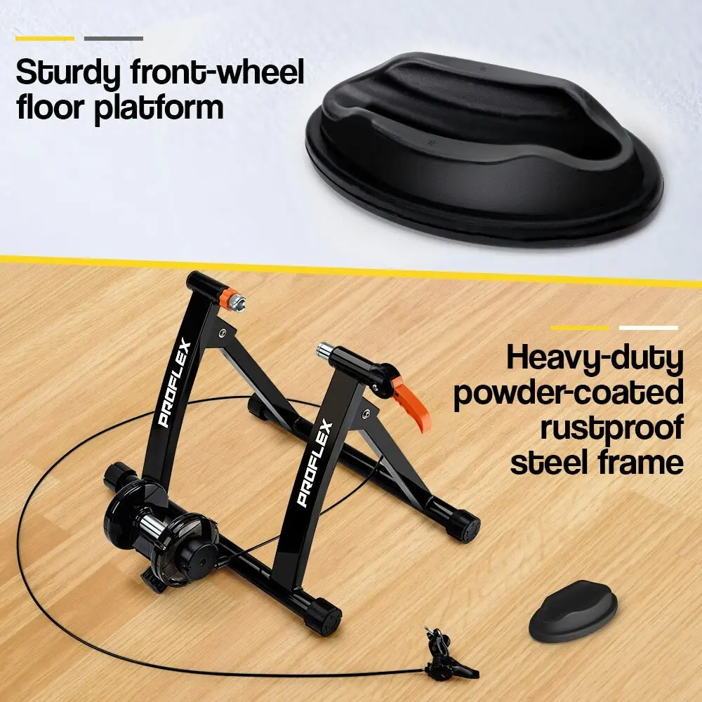 Proflex Indoor Magnetic Bicycle Trainer Folding Stationary Bike Training Home Gym Cycling Fitness