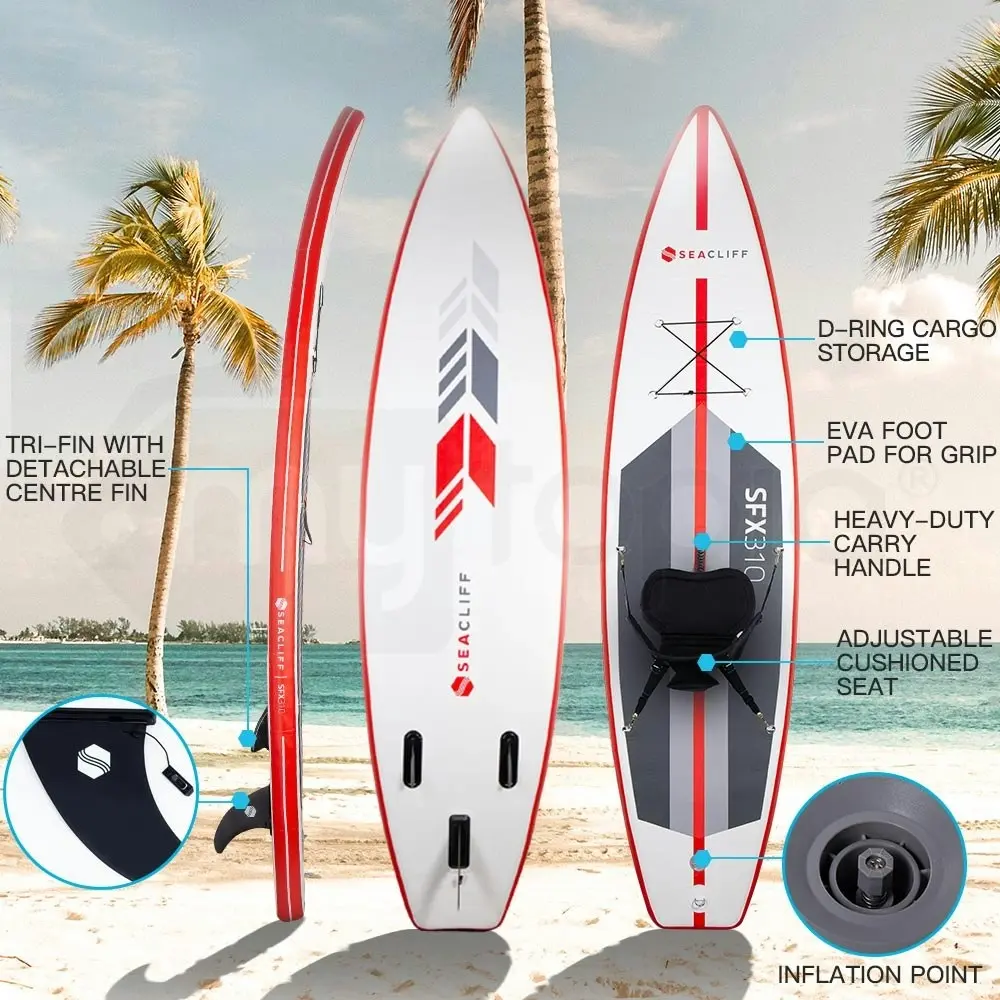 Seacliff Stand Up Paddle Board - Inflatable SUP Surf Kayak Paddleboard Race