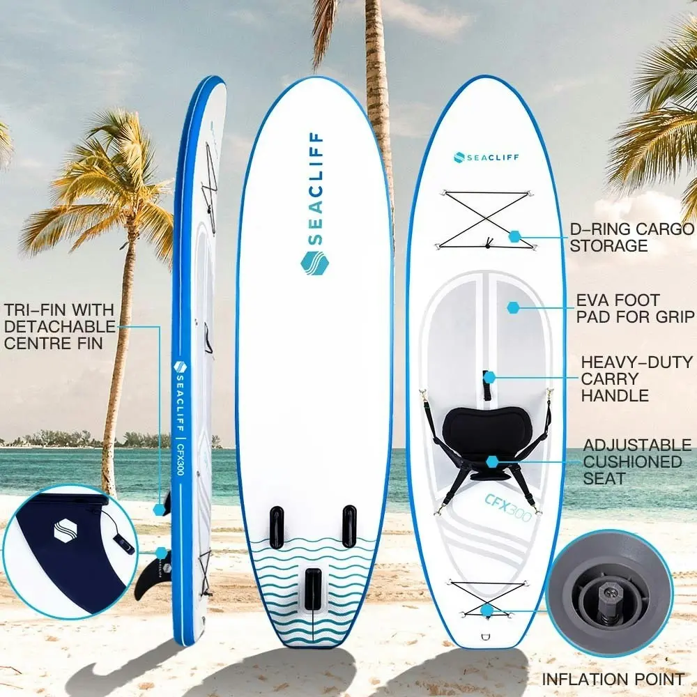 Seacliff Stand Up Paddle Board Inflatable Paddleboard Kayak Surf Board SUP