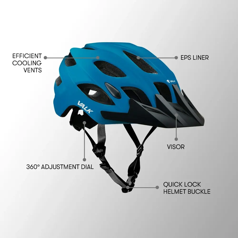 Valk Mountain Bike Helmet Large 58-61cm Bicycle MTB Cycling Safety Accessories