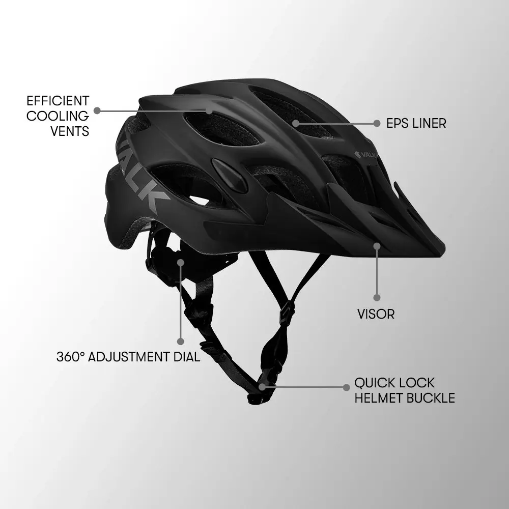 Valk Mountain Bike Helmet Large 58-61cm MTB Bicycle Cycling Safety Accessories