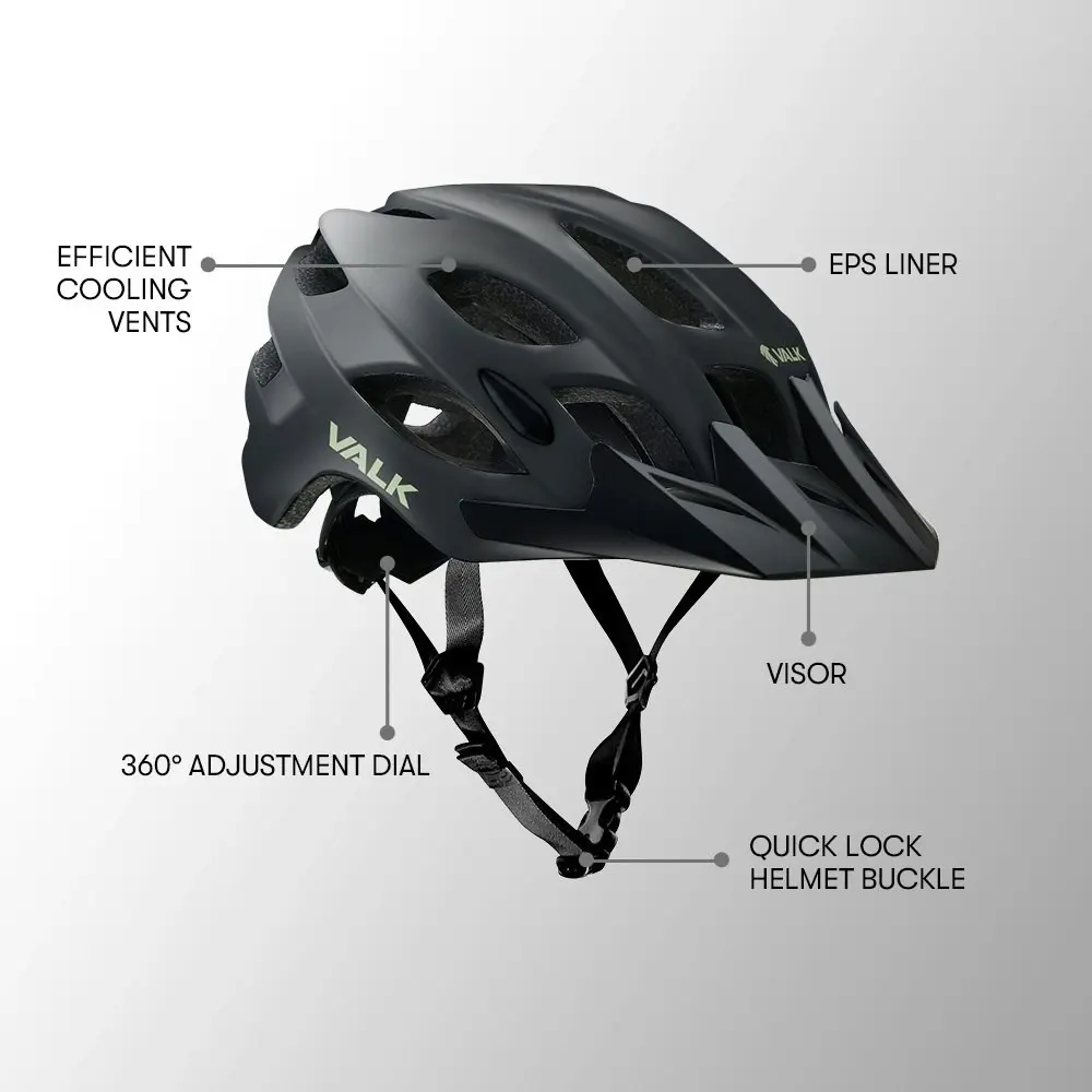 Valk Mountain Bike Helmet Small 54-56cm MTB Cycling Bicycle Safety Accessories