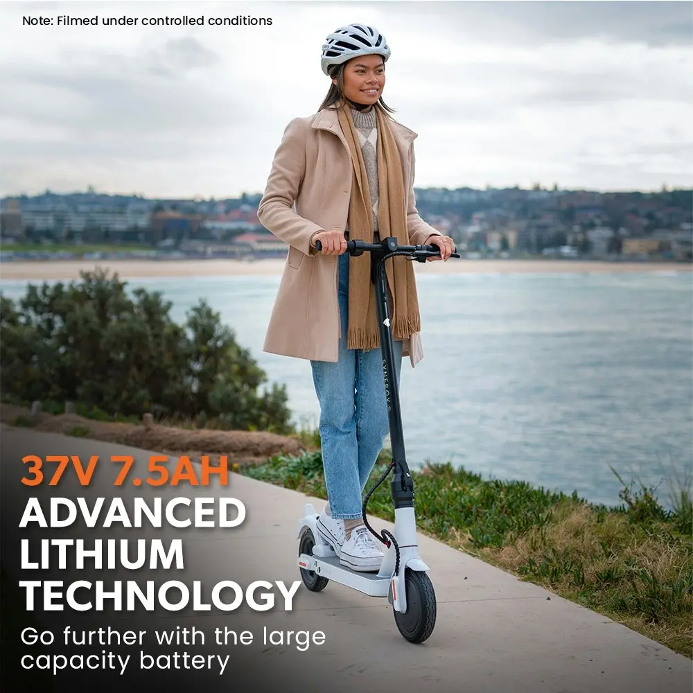 Valk 400W Electric Scooter, with Suspension for Adults Portable Folding Ride On,Synergy 5 MkII White