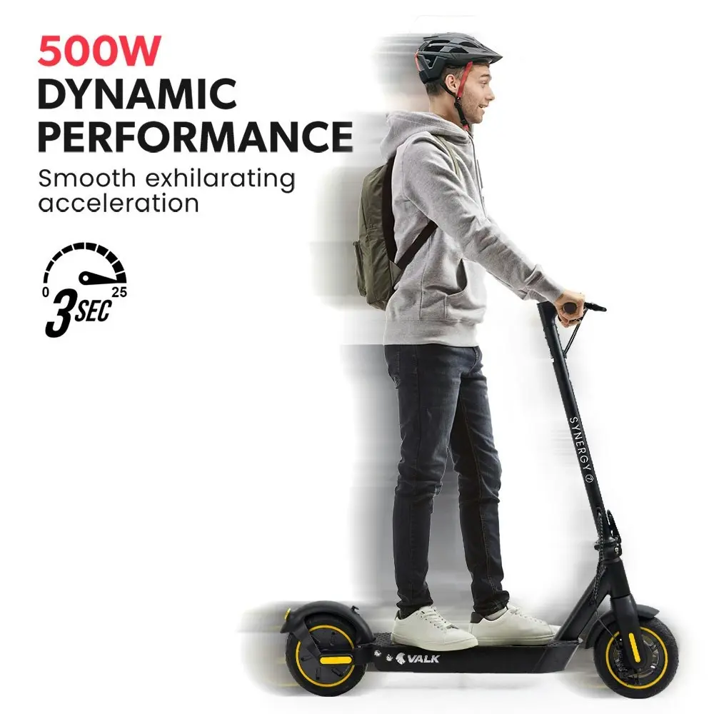 Valk Synergy 7 MkII 500W 15Ah Electric Scooter, Never Flat Tyres, Suspension, for Adults