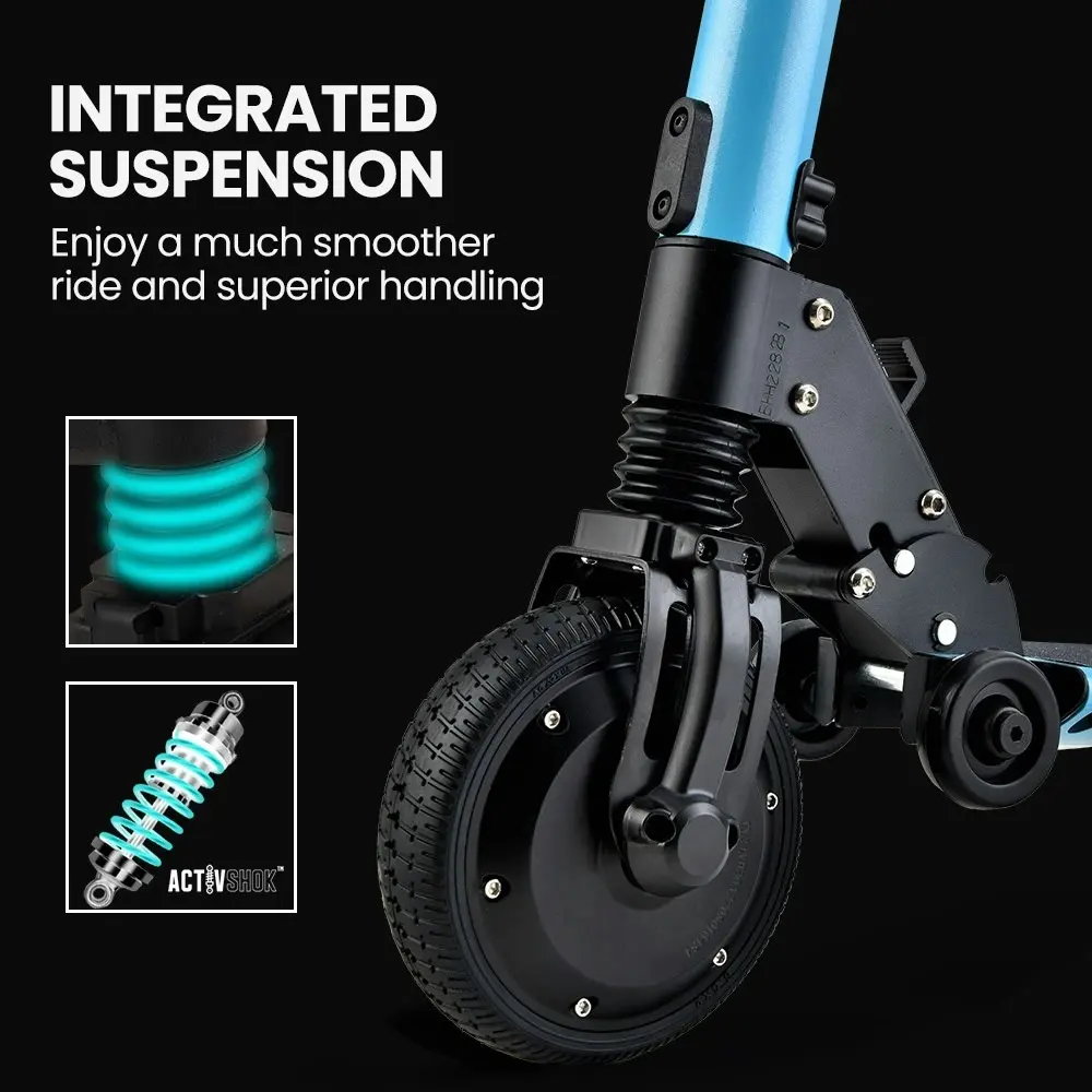 Alpha Peak 300W 10Ah Electric Scooter, Suspension, for Adults or Teens, Blue