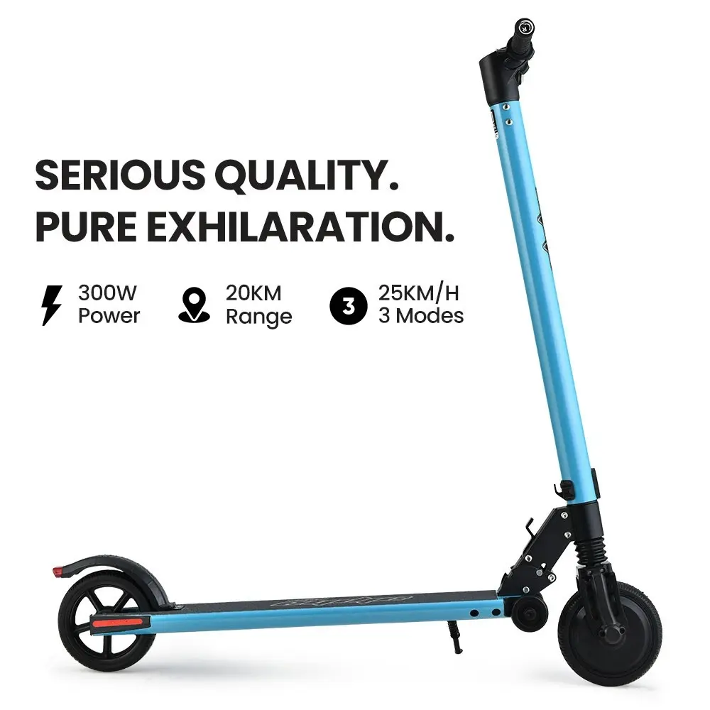 Alpha Peak 300W 10Ah Electric Scooter, Suspension, for Adults or Teens, Blue