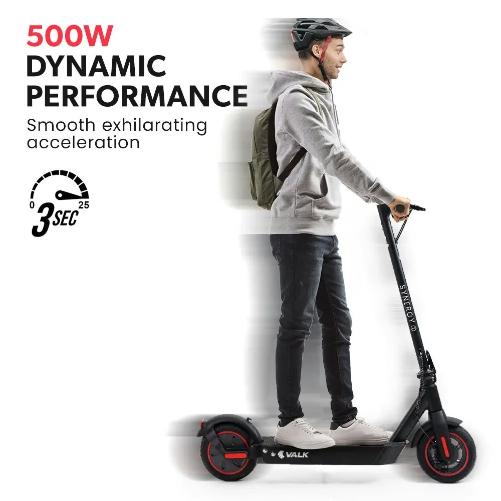 Valk Synergy 7 MkII 500W 15Ah Electric Scooter, Suspension, Never Flat Tyres, for Adults