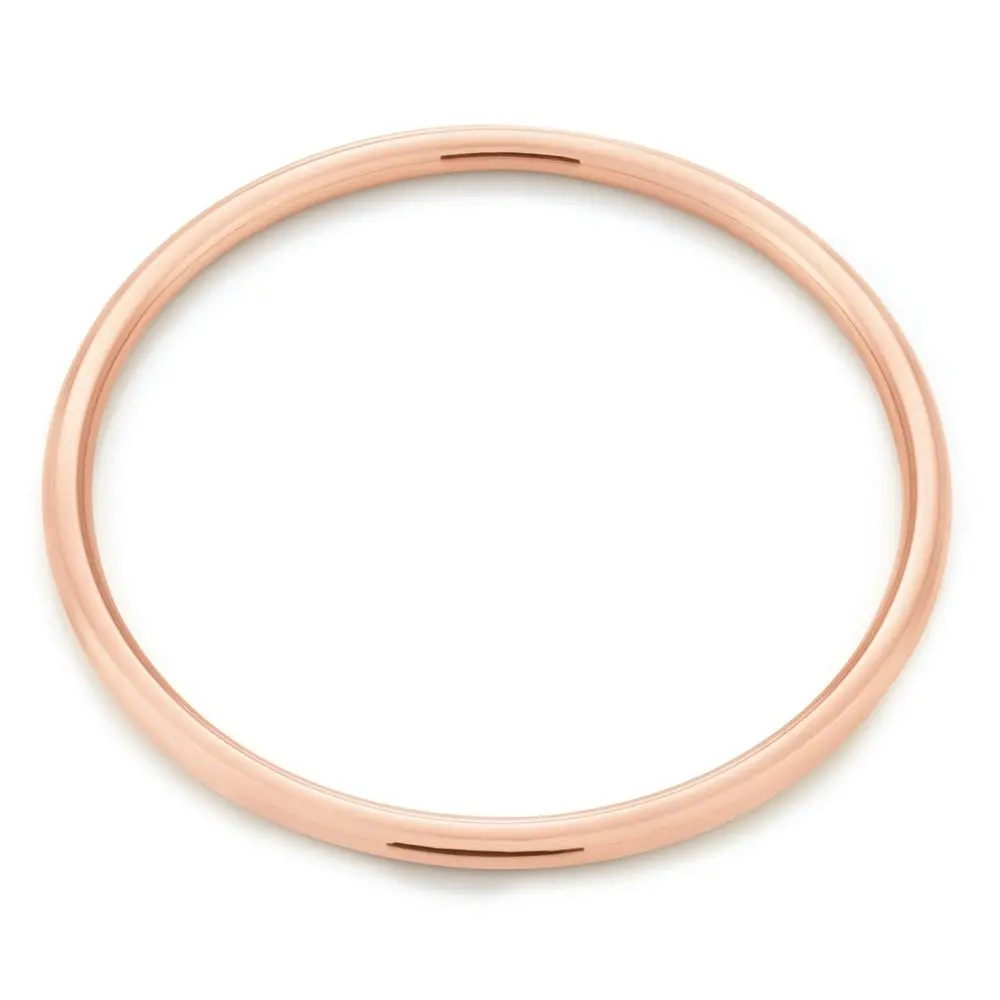 9ct Rose Gold SilverFilled  3mm x 65mm Plain Golf Bangle