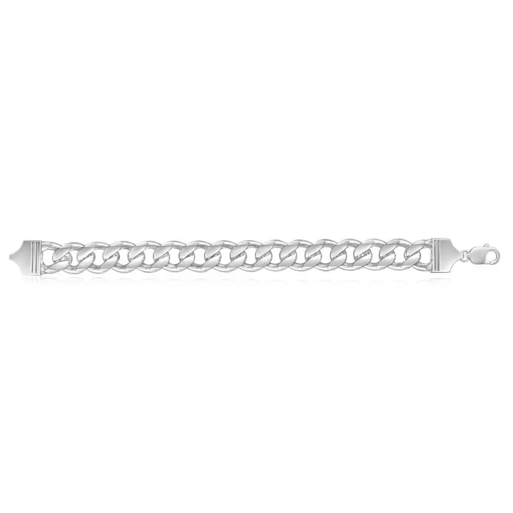 Sterling Silver 23cm 400 Gauge Curb Bracelet