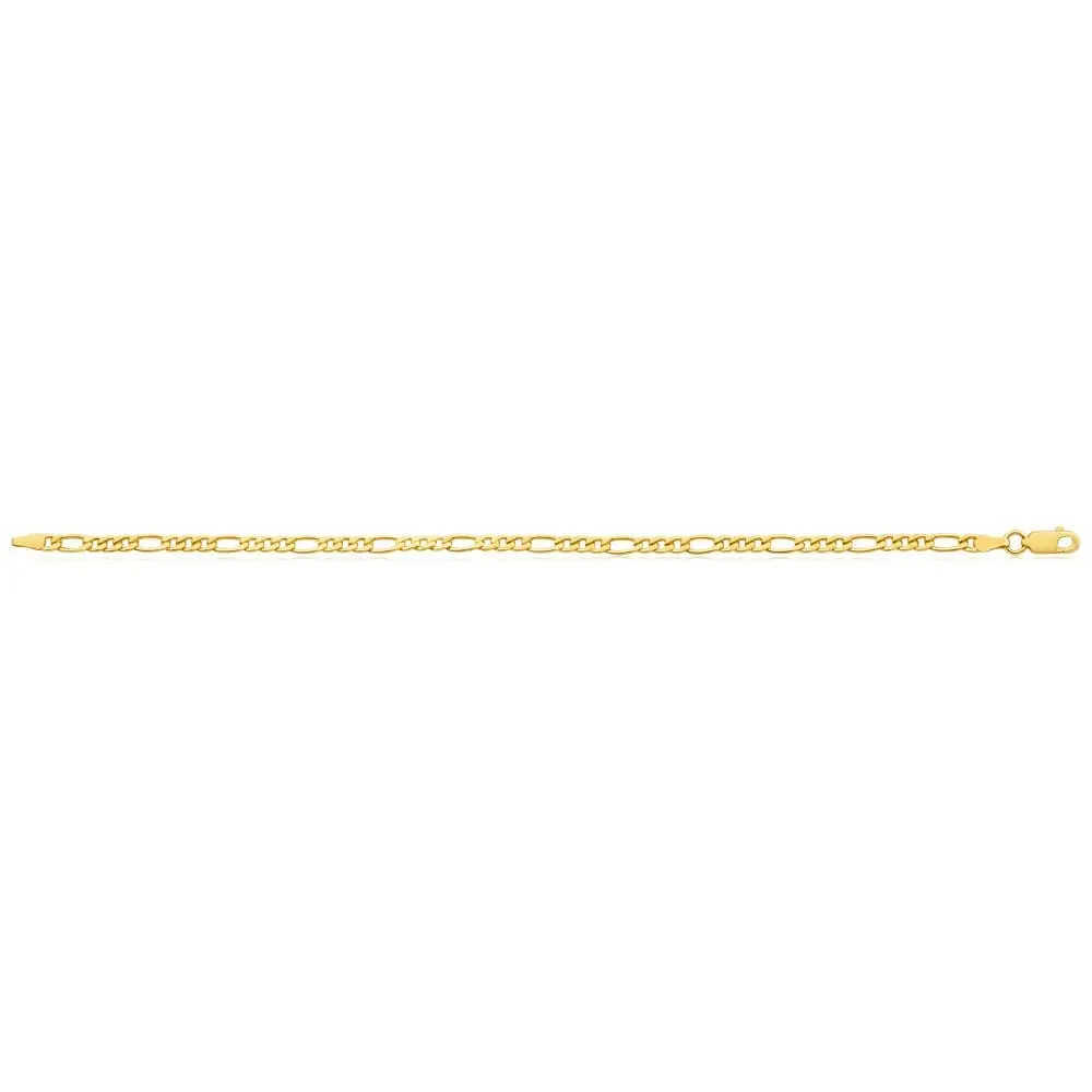 9ct Yellow Gold Copper Filled Figaro Bracelet