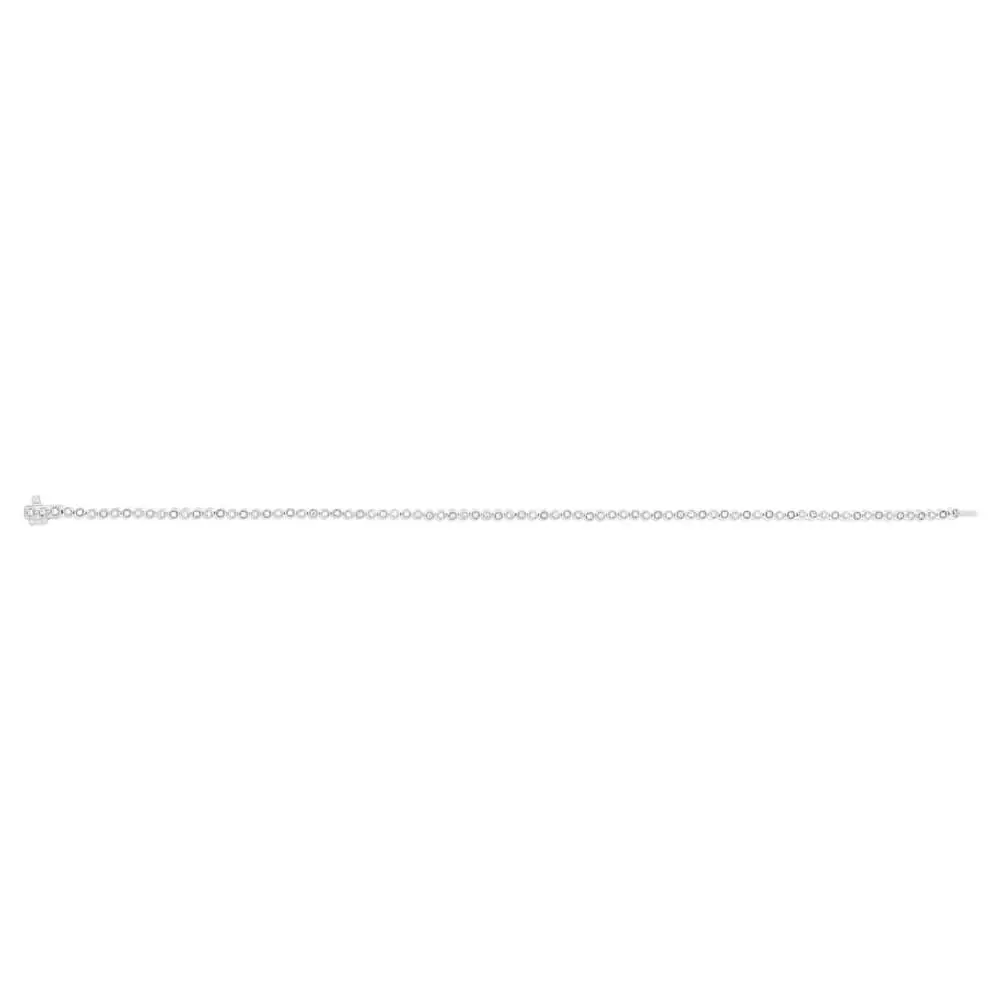 1/4 Carat Charming Fancy Tennis 18cm Bracelet in 9ct White Gold