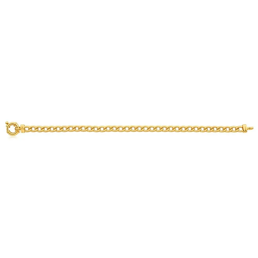 9ct Yellow Gold Copper Filled 19cm Curb Bracelet 150Gauge