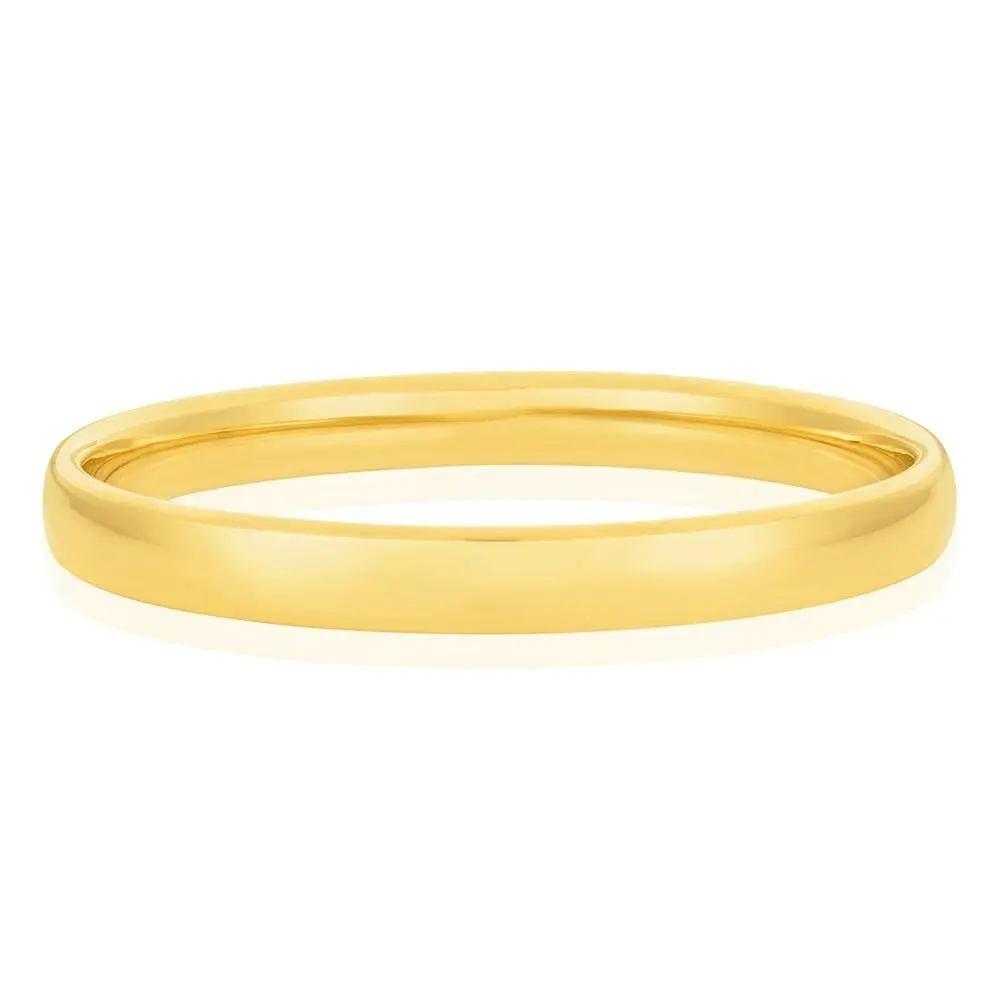 9ct Gold Bangle 65mm x 8mm