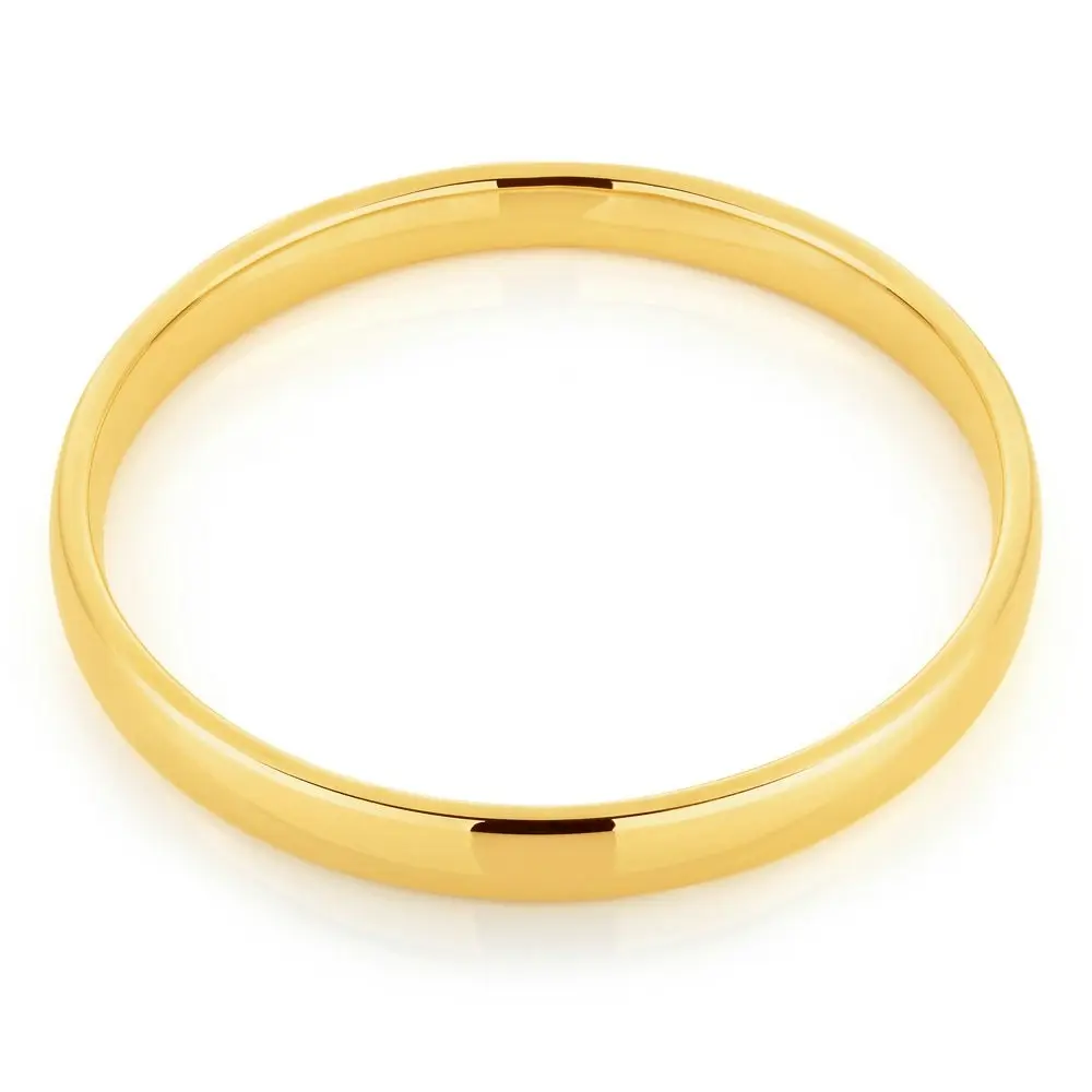 9ct Gold Bangle 65mm x 8mm