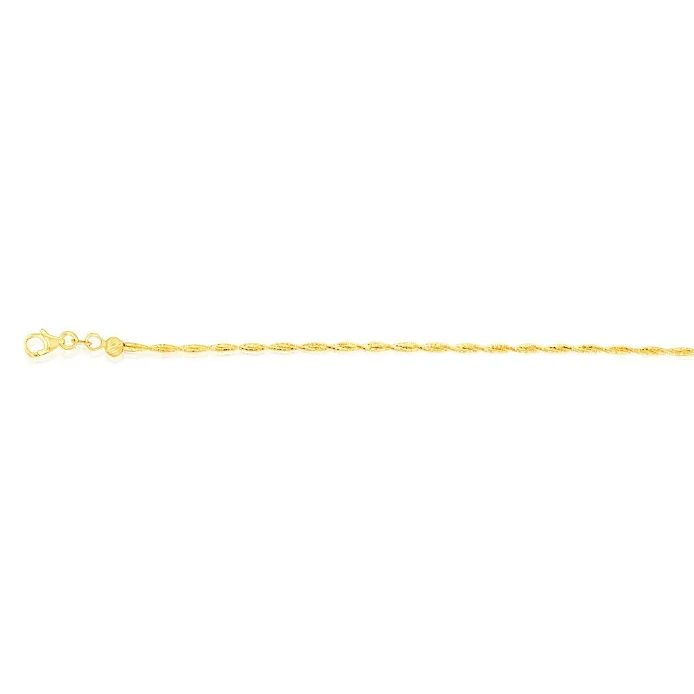 9ct Yellow Gold Omega 19cm Bracelet