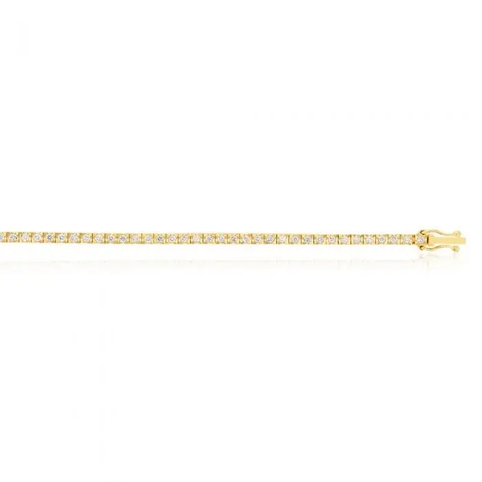 1 Carat Luminesce Lab Grown Diamond Tennis Bracelet in 9ct Yellow Gold