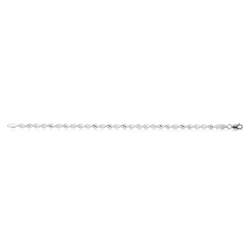 Sterling Silver 19cm Fancy Twist Bracelet