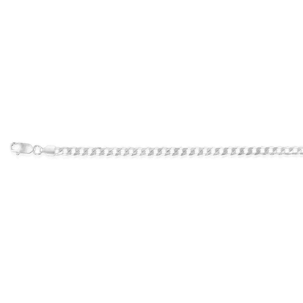 Sterling Silver Curb 100Gauge 19cm Bracelet