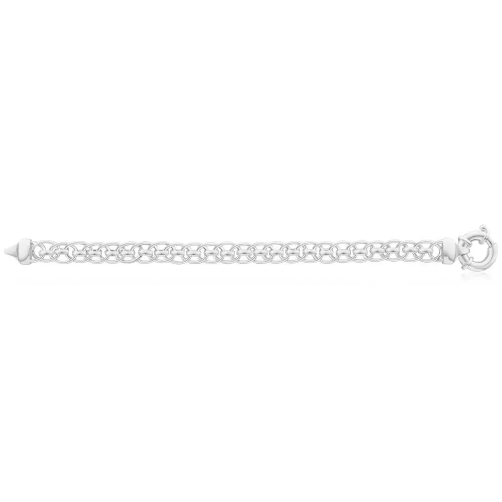 Sterling Silver Roller Boltring Bracelet 19cm