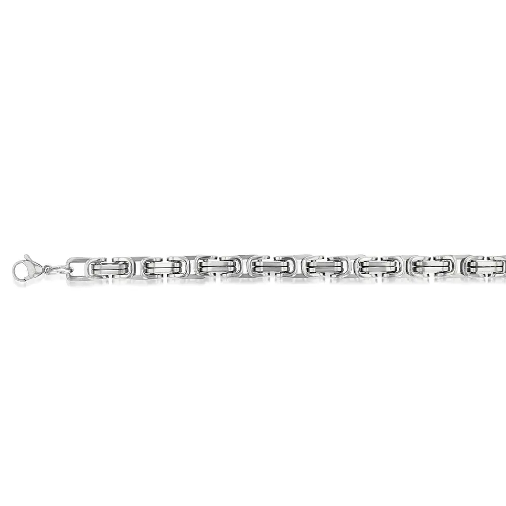 Stainless Steel Fancy Links 22cm Bracelet