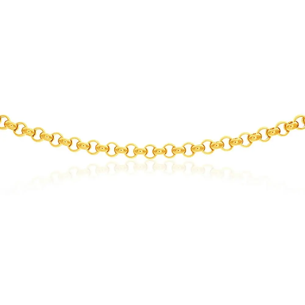 9ct Yellow Gold Silver Filled Belcher Chain