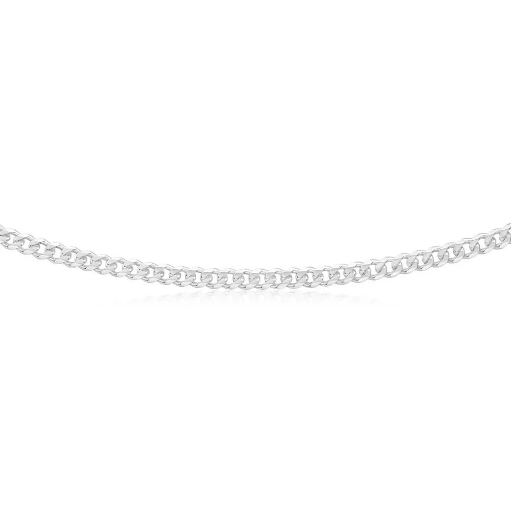 Sterling Silver 120 Gauge Diamond Cut 60cm Curb Chain