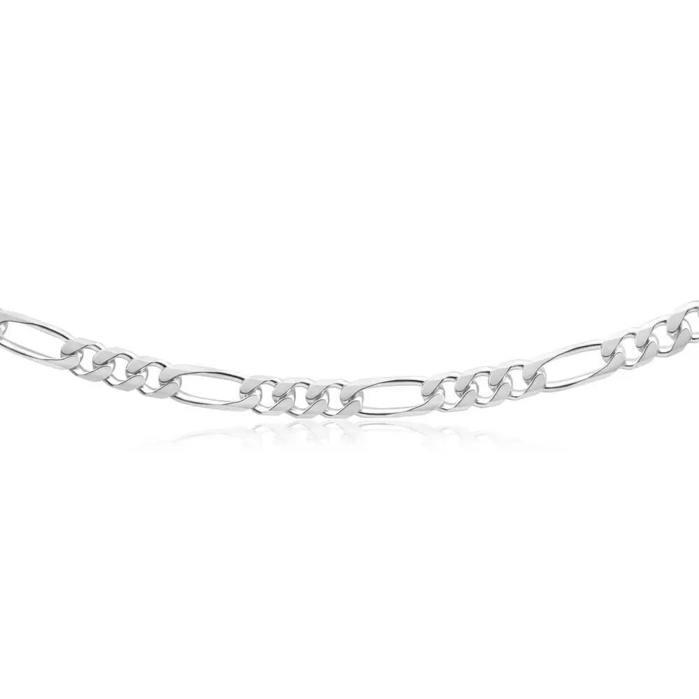 Sterling Silver 55cm Diamond Cut Figaro 1-3 Chain