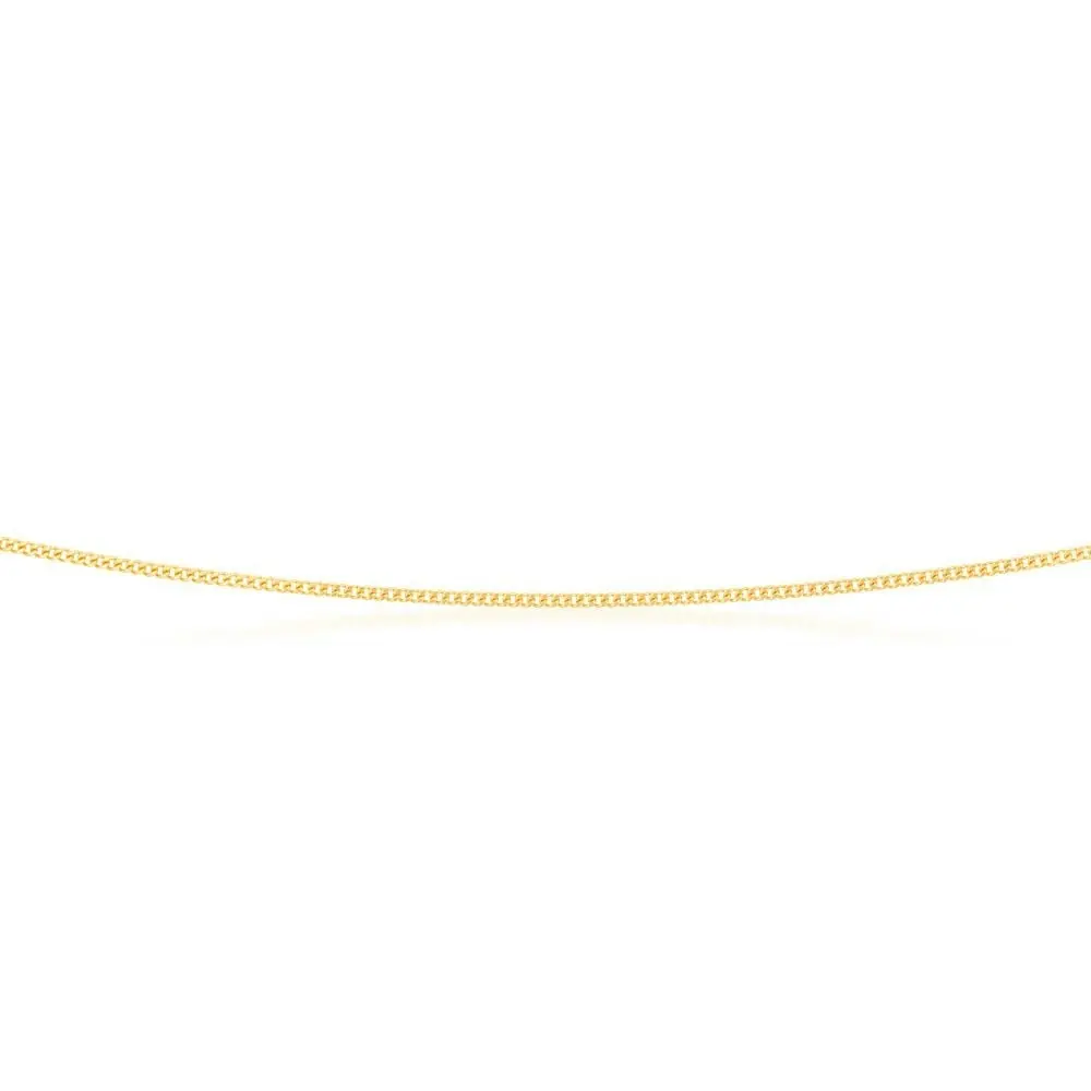 9ct Yellow Gold 40 Gauge Curb 41cm Chain