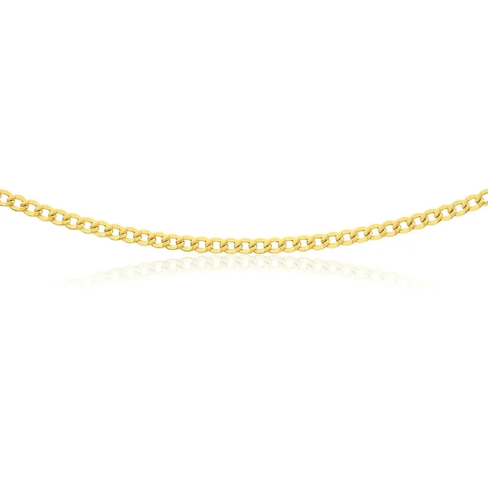 9ct Yellow Gold 45cm 70 Gauge Curb Chain