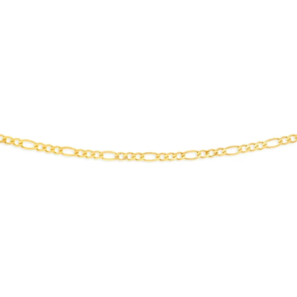 9ct Charming Yellow Gold Figaro Chain