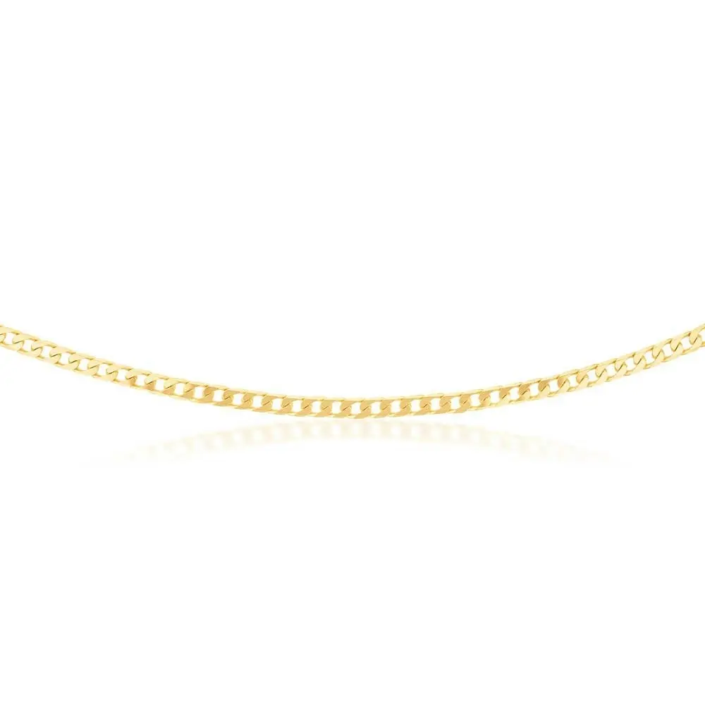 9ct Yellow Solid Gold 120 Gauge Curb 60cm Chain