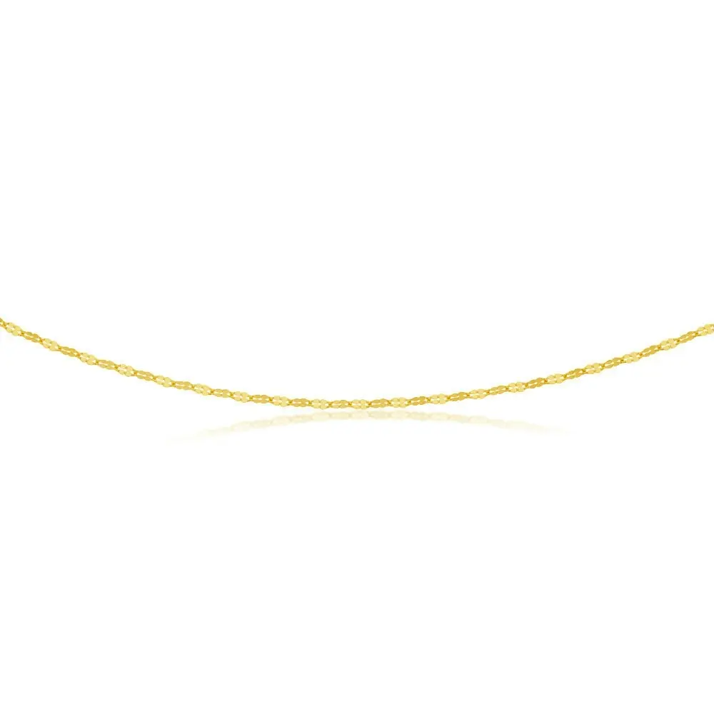 9ct Yellow Gold Silverfilled Fancy 40Gauge 45cm Chain